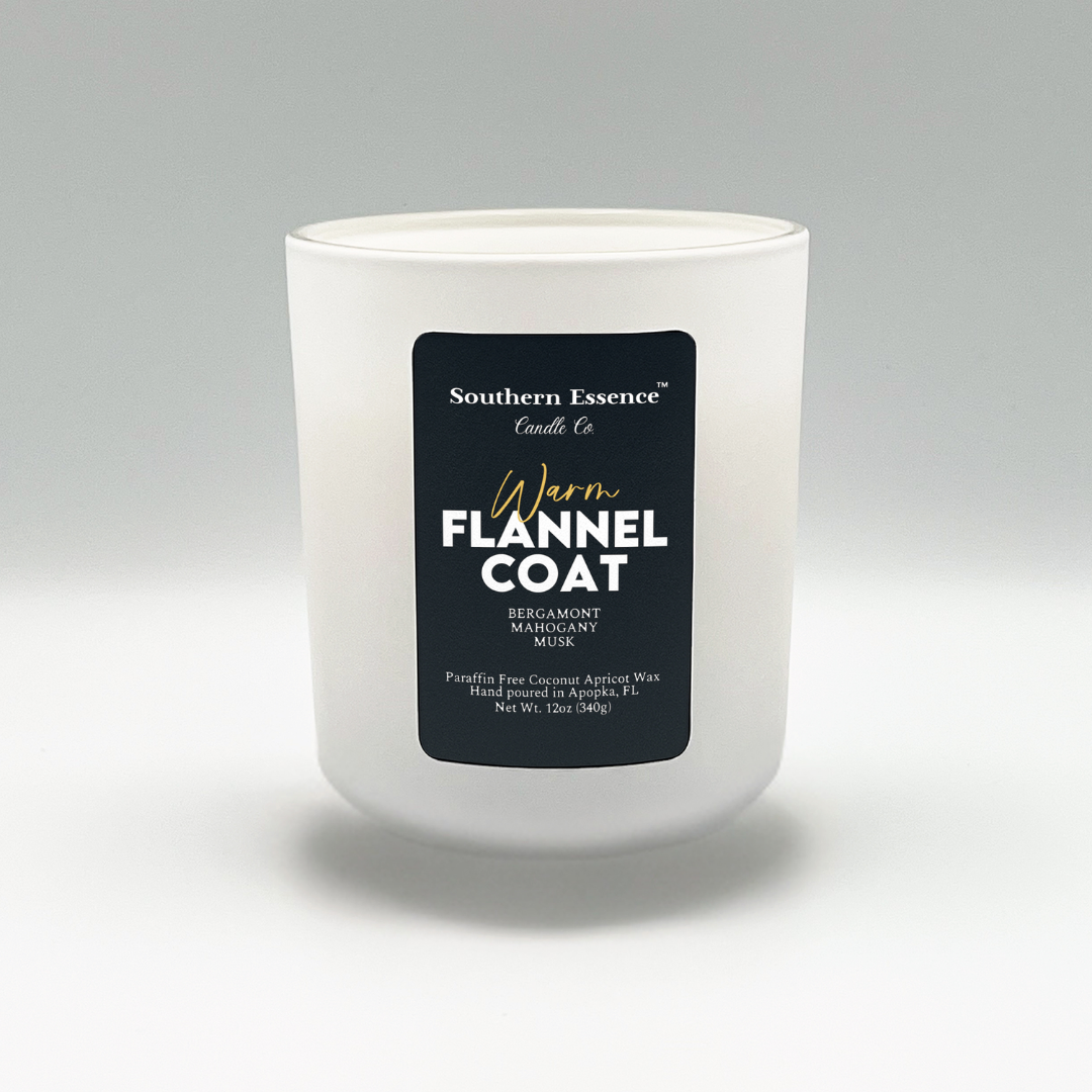 Warm Flannel Coat | Woodsy Scented Candle, Paraffin Free