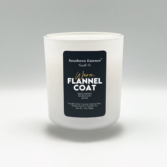 Warm Flannel Coat | Woodsy Scented Candle, Paraffin Free