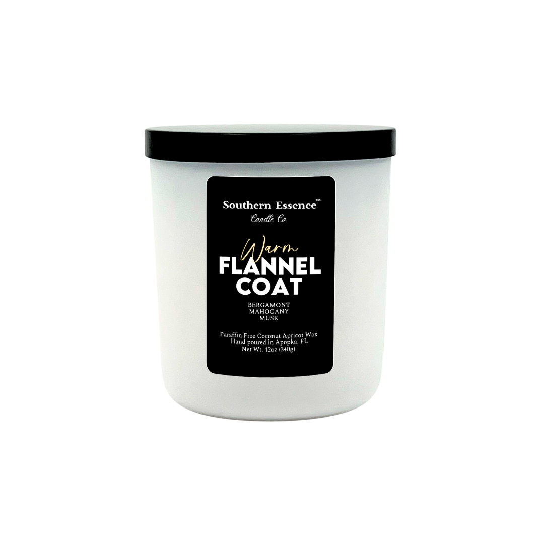 Warm Flannel Coat | Woodsy Scented Candle, Paraffin Free