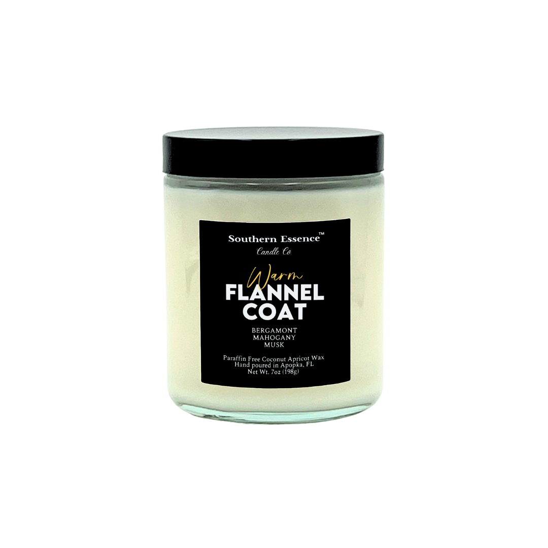 Warm Flannel Coat | Woodsy Scented Candle, Paraffin Free